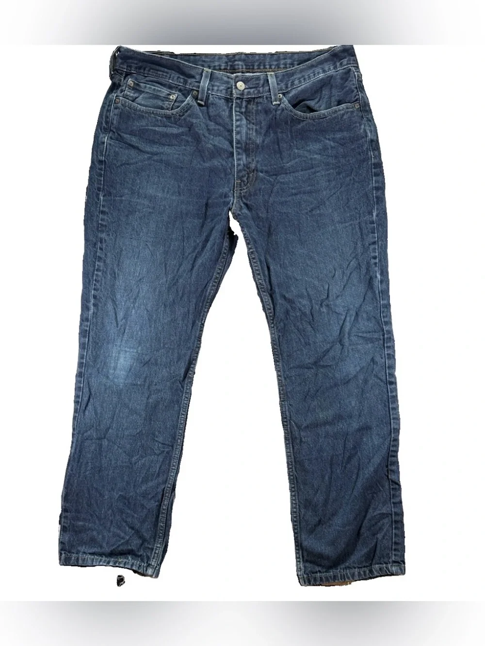 Levi's 514 Jeans Men's 36x30 Dark Wash Denim Blue Distress Y2K Grunge Alt
